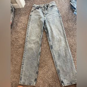 H&M high wise wide leg jeans